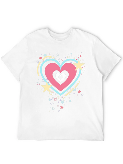 Heart & Stars Graphic Tee - Trendy Casual Style