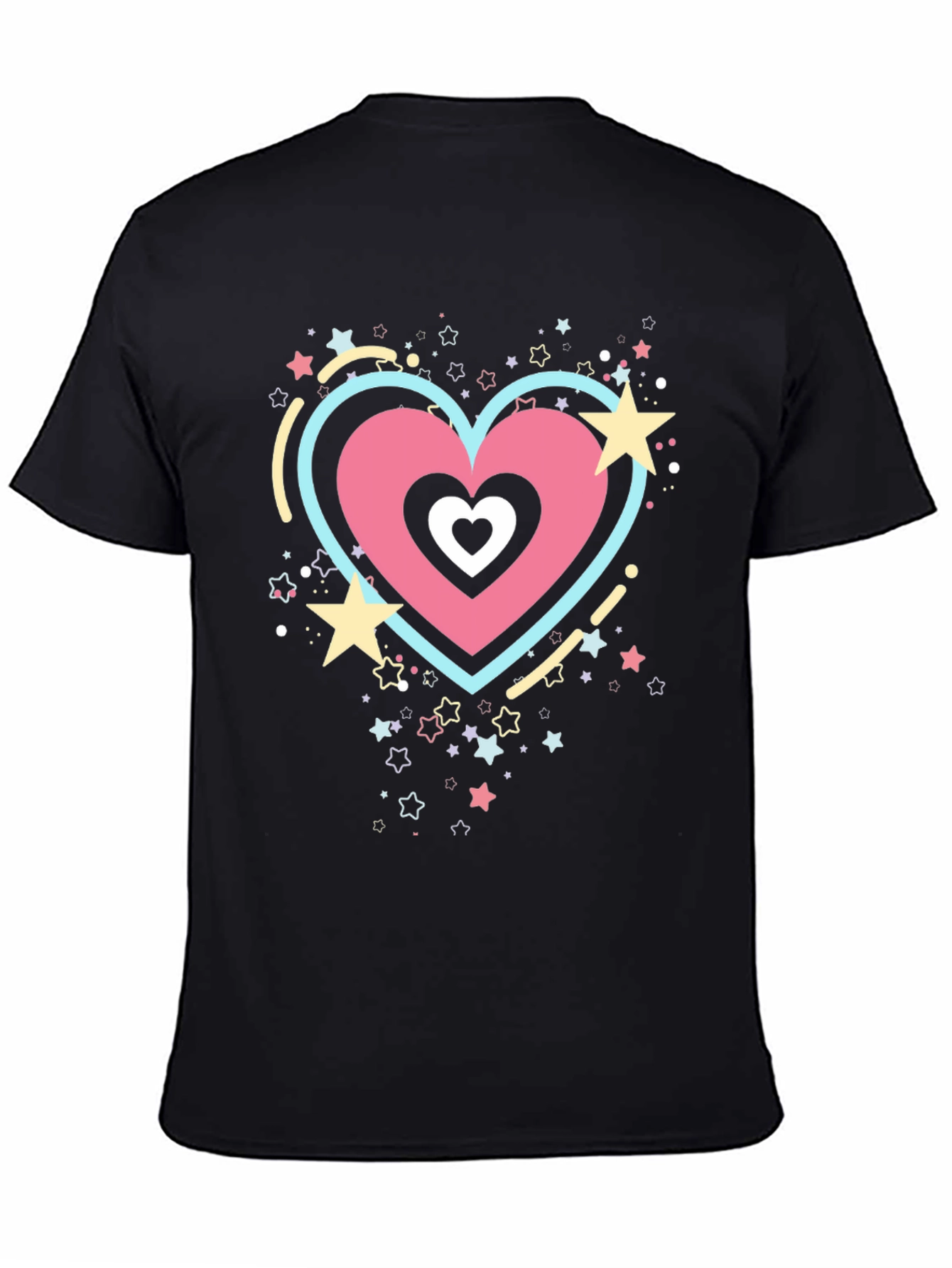 Heart & Stars Graphic Tee - Trendy Casual Style