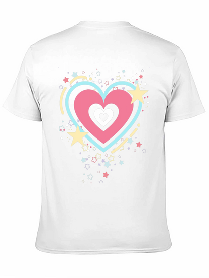 Heart & Stars Graphic Tee - Trendy Casual Style