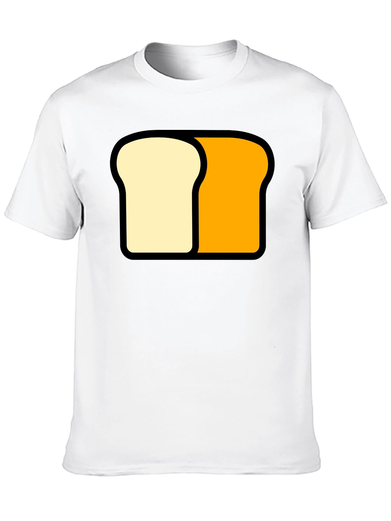 Funny Sliced Bread Graphic Tee - Black Cotton T-Shirt