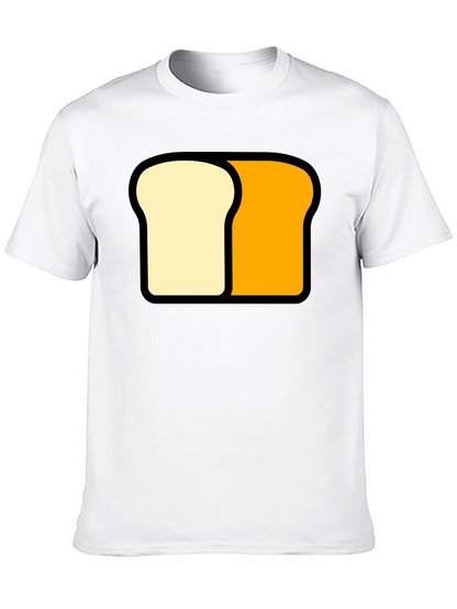 Funny Sliced Bread Graphic Tee - Black Cotton T-Shirt