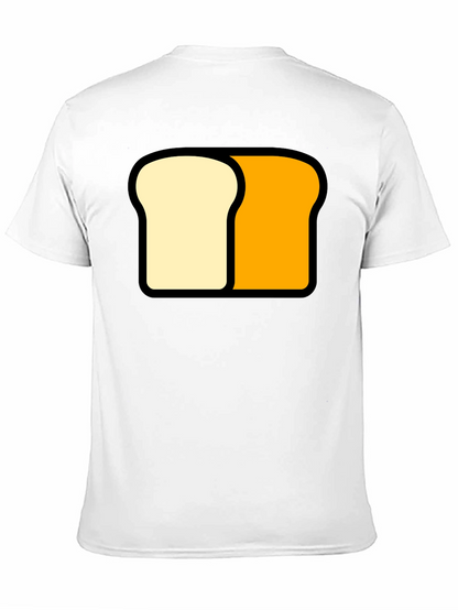 Funny Sliced Bread Graphic Tee - Black Cotton T-Shirt