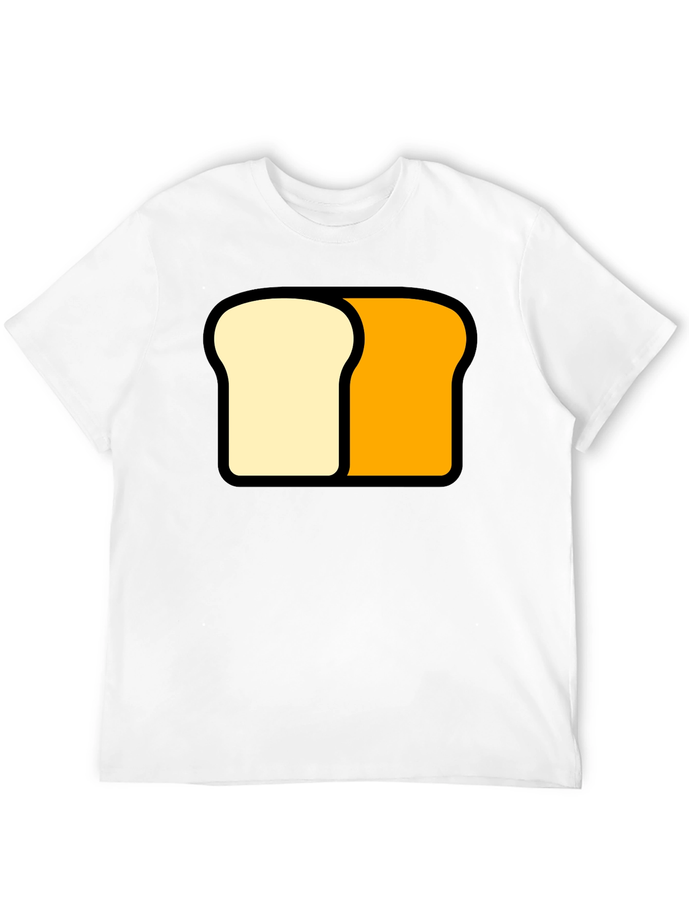 Funny Sliced Bread Graphic Tee - Black Cotton T-Shirt