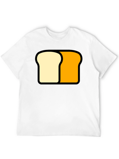 Funny Sliced Bread Graphic Tee - Black Cotton T-Shirt