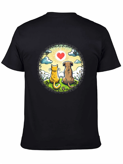 Heartwarming Cat & Dog Love T-Shirt
