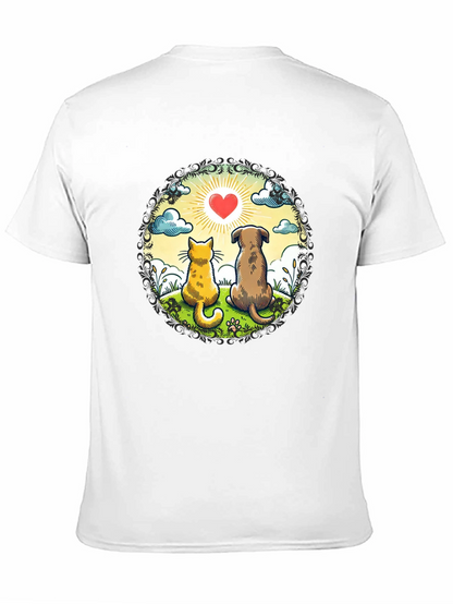 Heartwarming Cat & Dog Love T-Shirt