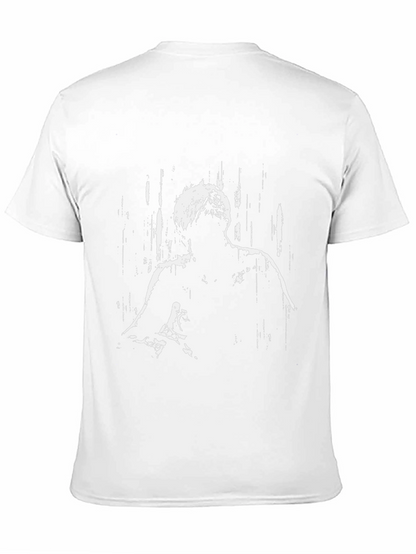 Abstract Figure Graphic Black T-Shirt