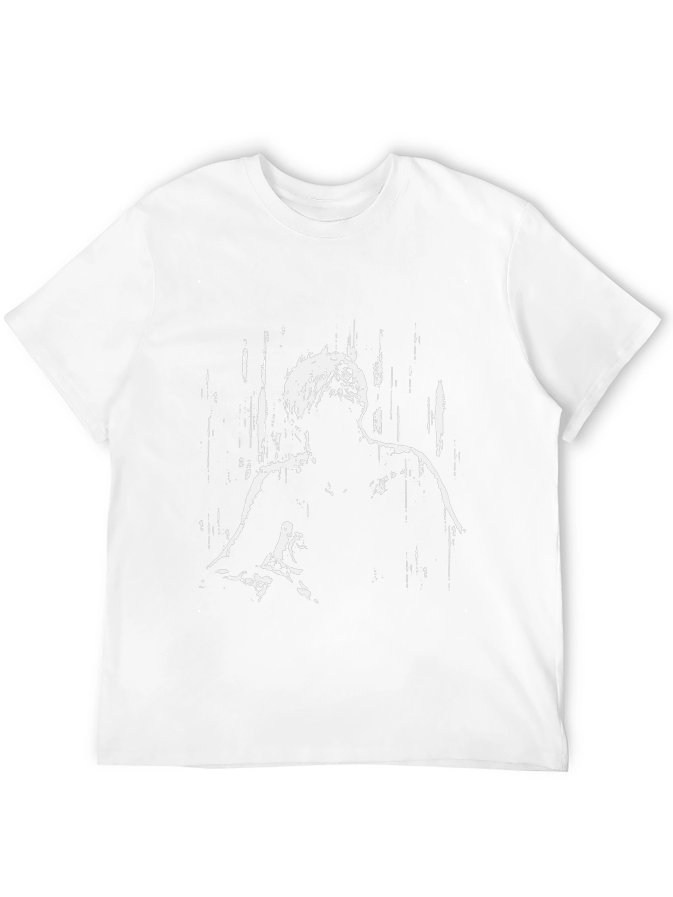 Abstract Figure Graphic Black T-Shirt