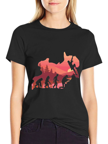 Evolution Climbing T-Shirt - Black Graphic Tee