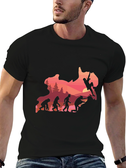 Evolution Climbing T-Shirt - Black Graphic Tee