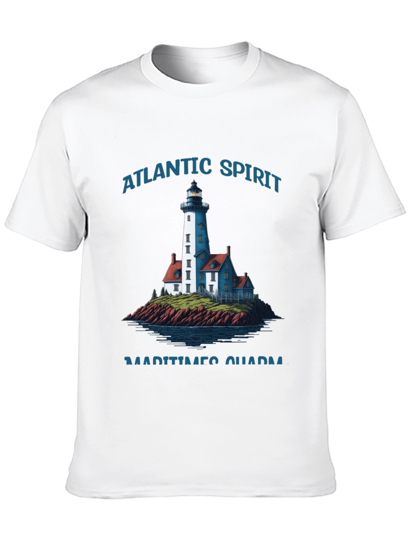 Atlantic Spirit Lighthouse Graphic T-Shirt
