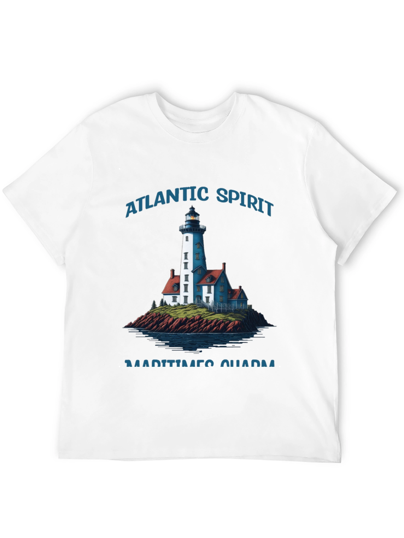 Atlantic Spirit Lighthouse Graphic T-Shirt