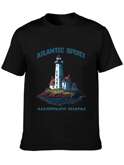 Atlantic Spirit Lighthouse Graphic T-Shirt