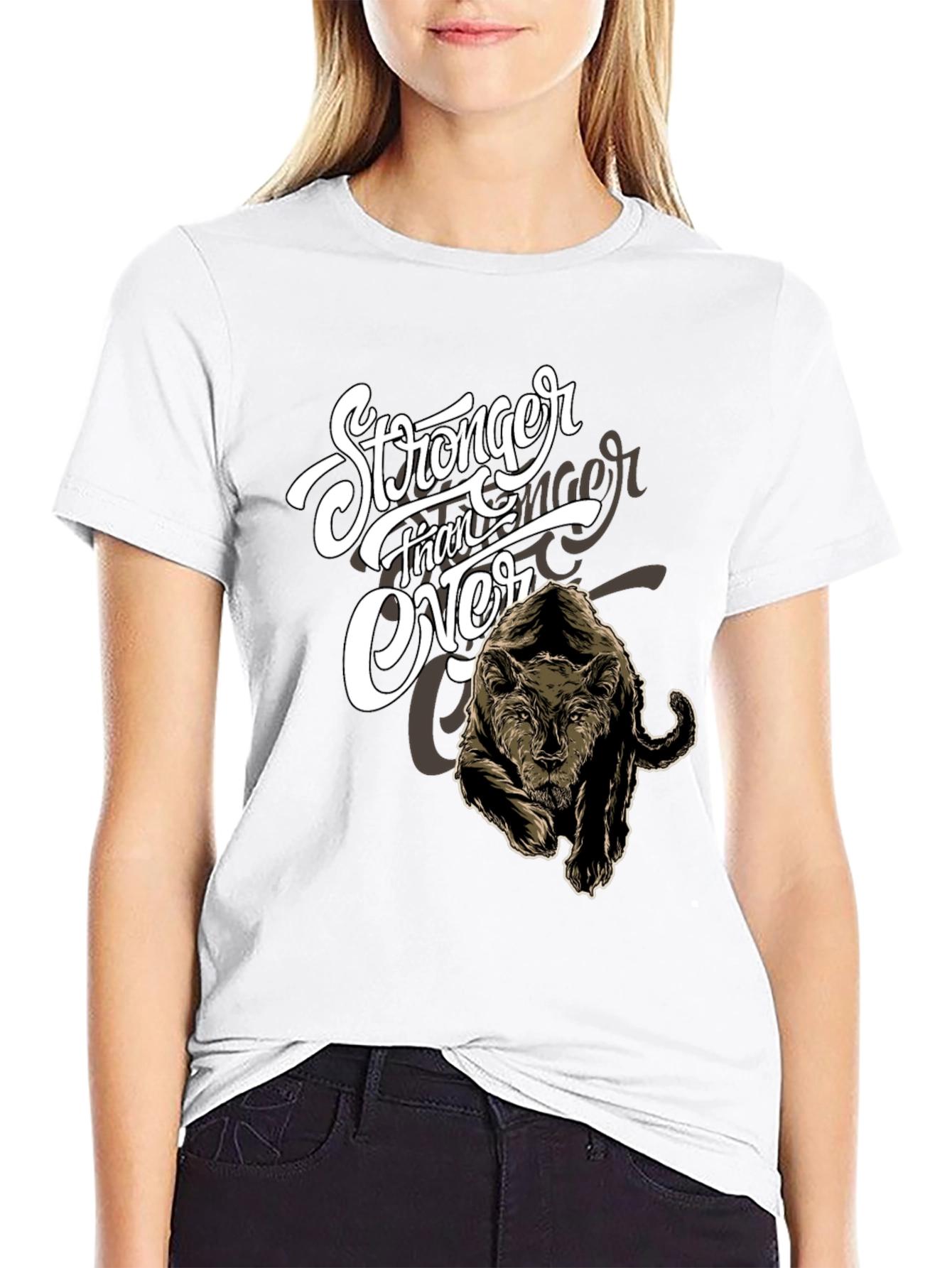 Stronger Than Ever Black Graphic Tee