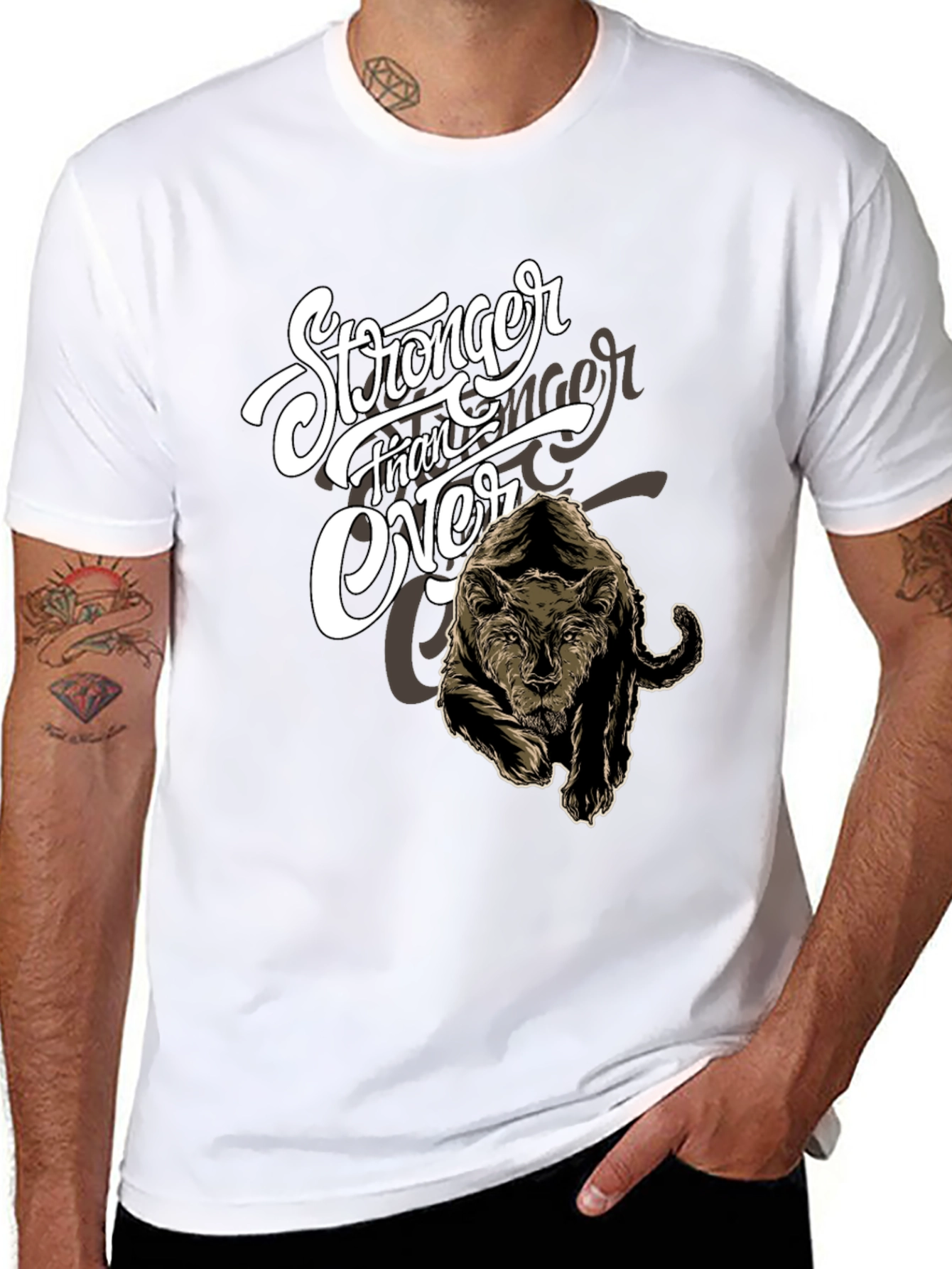 Stronger Than Ever Black Graphic Tee