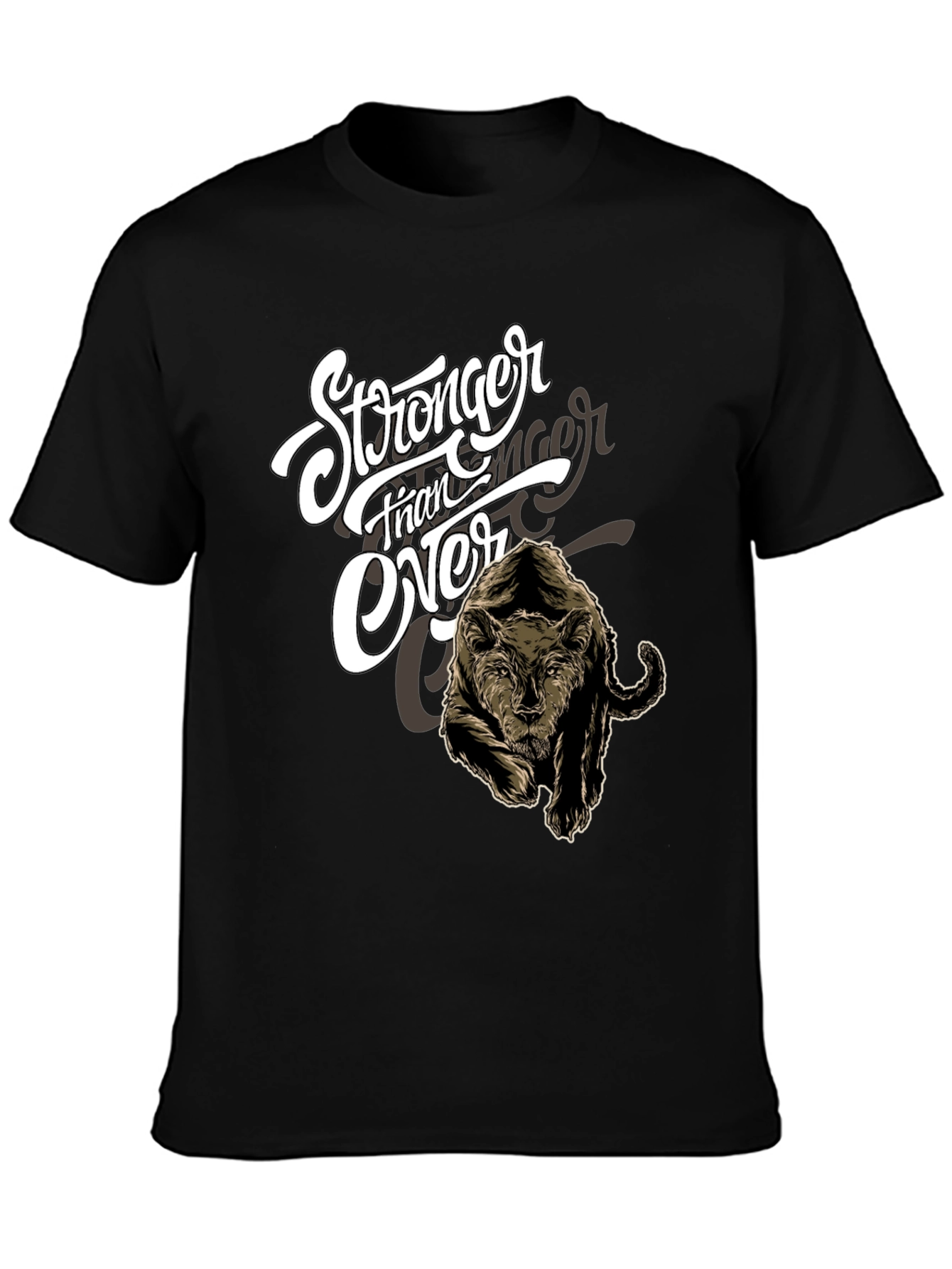 Stronger Than Ever Black Graphic Tee