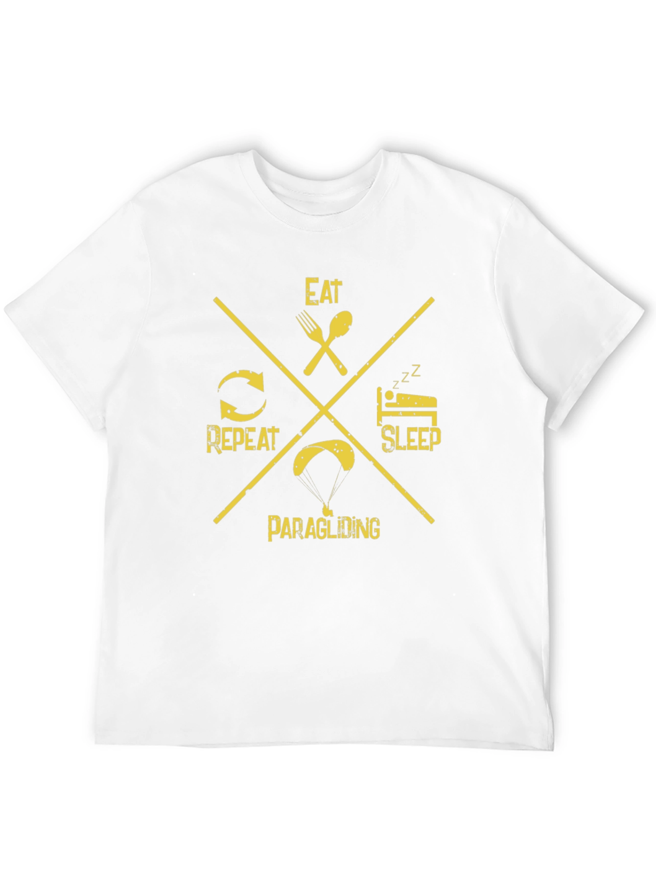 Eat Sleep Paragliding Repeat Black T-Shirt