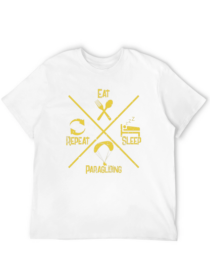 Eat Sleep Paragliding Repeat Black T-Shirt