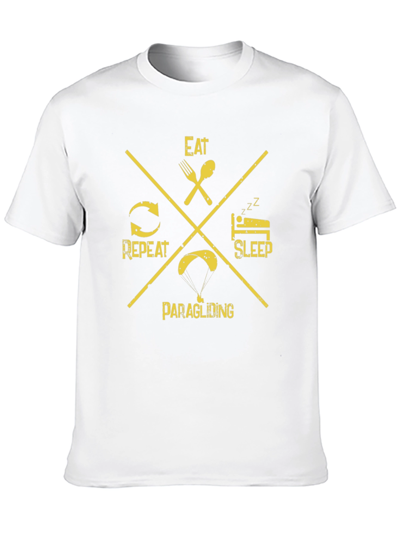 Eat Sleep Paragliding Repeat Black T-Shirt