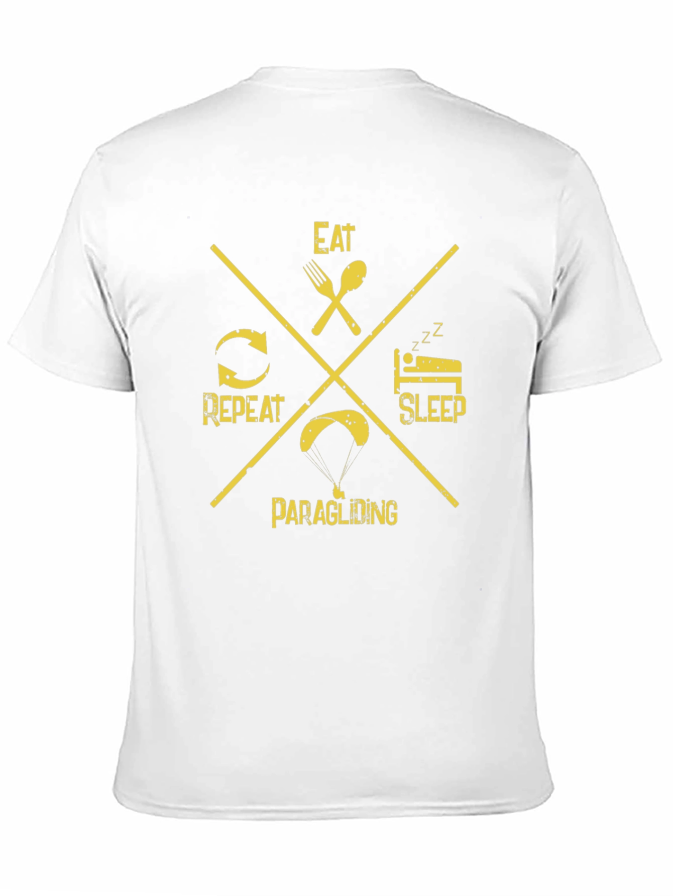 Eat Sleep Paragliding Repeat Black T-Shirt