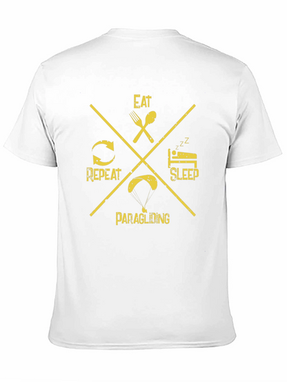 Eat Sleep Paragliding Repeat Black T-Shirt