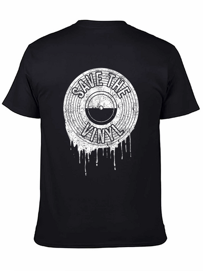 Save The Vinyl Graphic T-Shirt - Black