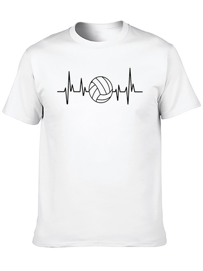 Volleyball Heartbeat T-Shirt - Stylish Sport Tee