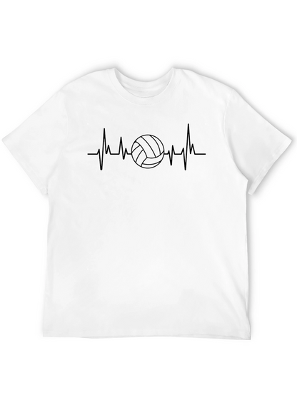 Volleyball Heartbeat T-Shirt - Stylish Sport Tee