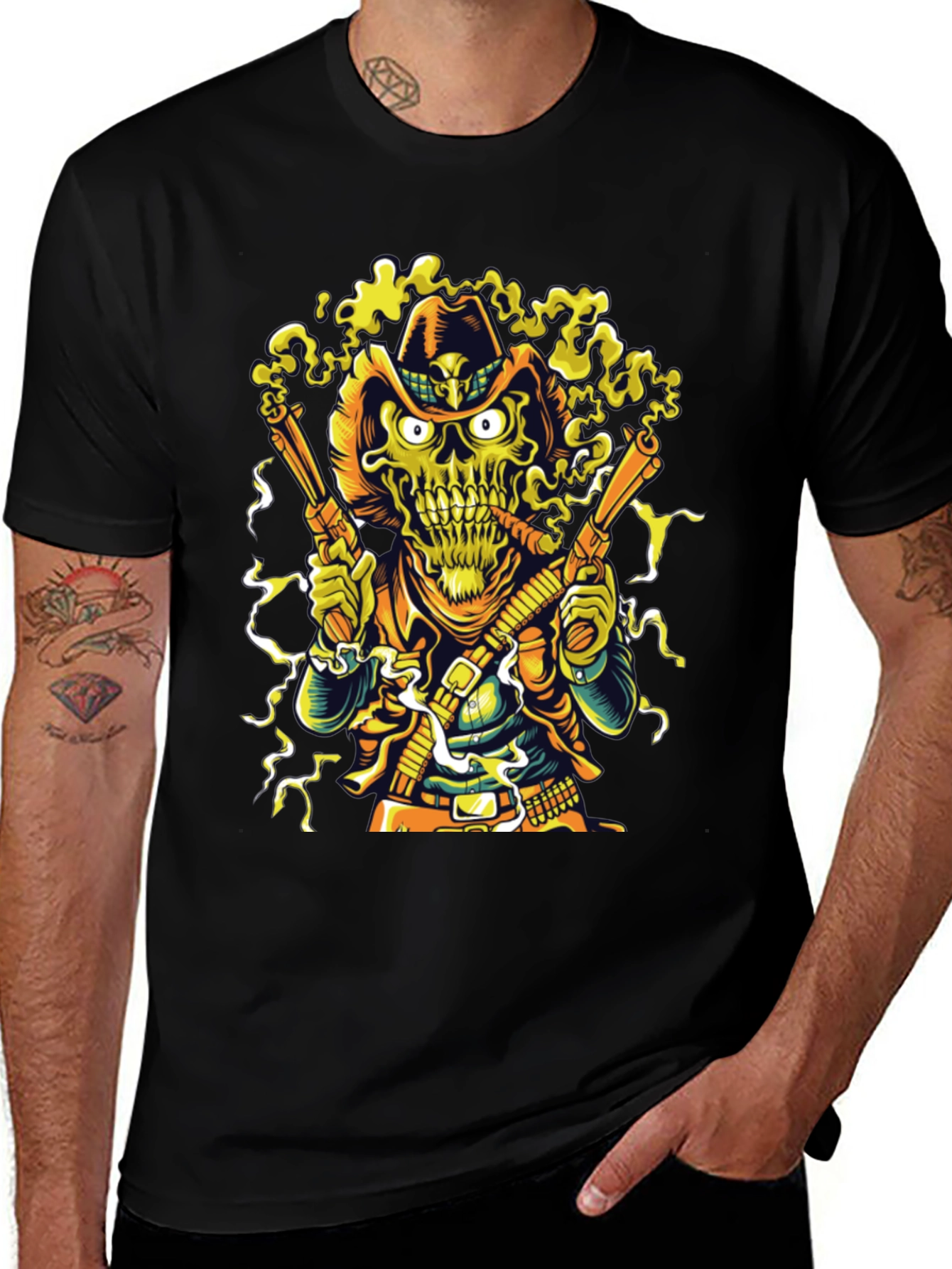 Cowboy Skeleton Graphic T-Shirt