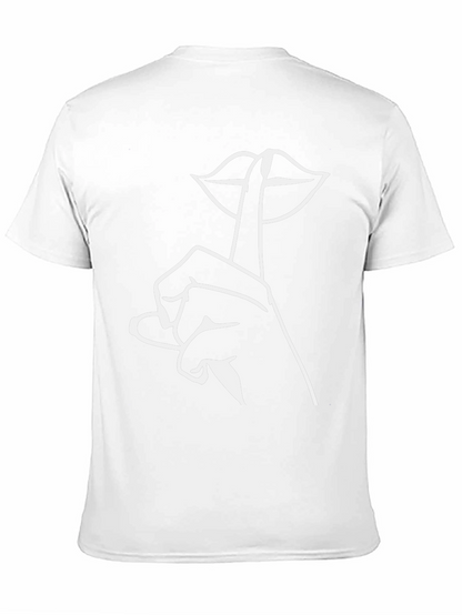 Shhh! Graphic Tee - Stylish Black T-Shirt