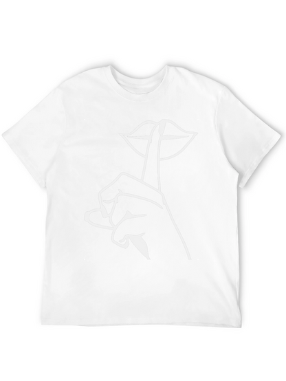 Shhh! Graphic Tee - Stylish Black T-Shirt