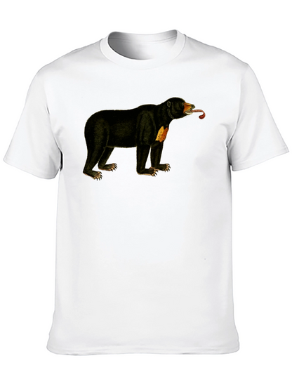 Sun Bear T-Shirt - Black Crew Neck Tee