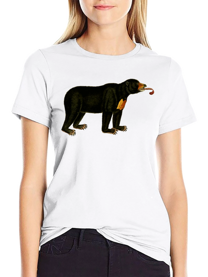 Sun Bear T-Shirt - Black Crew Neck Tee