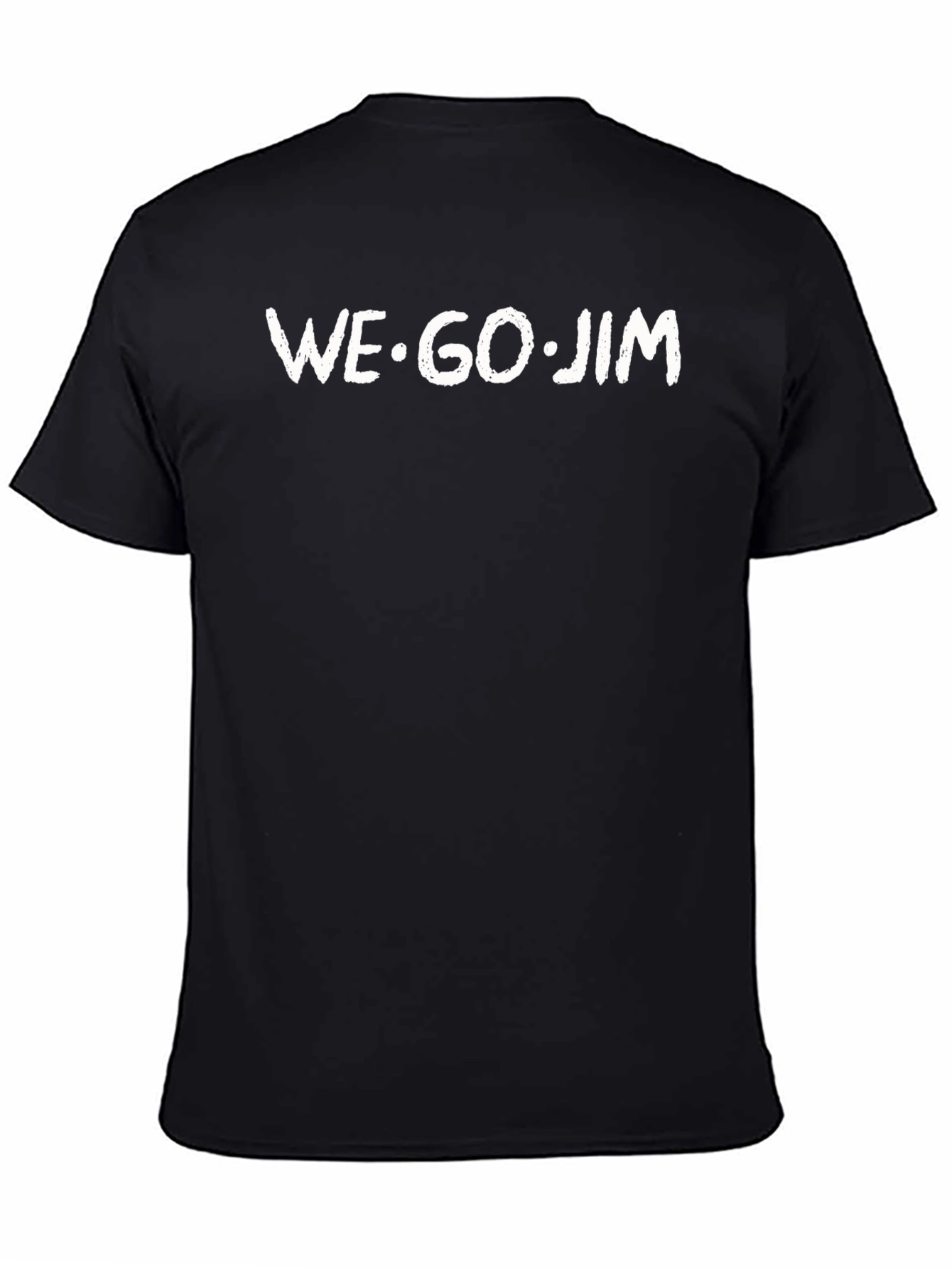 WE GO JIM Black Graphic T-Shirt