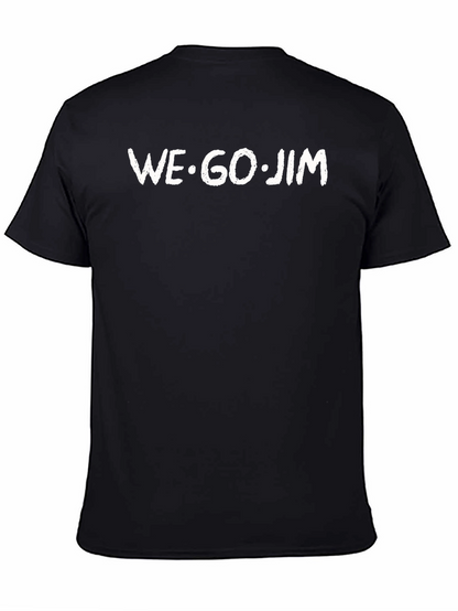 WE GO JIM Black Graphic T-Shirt