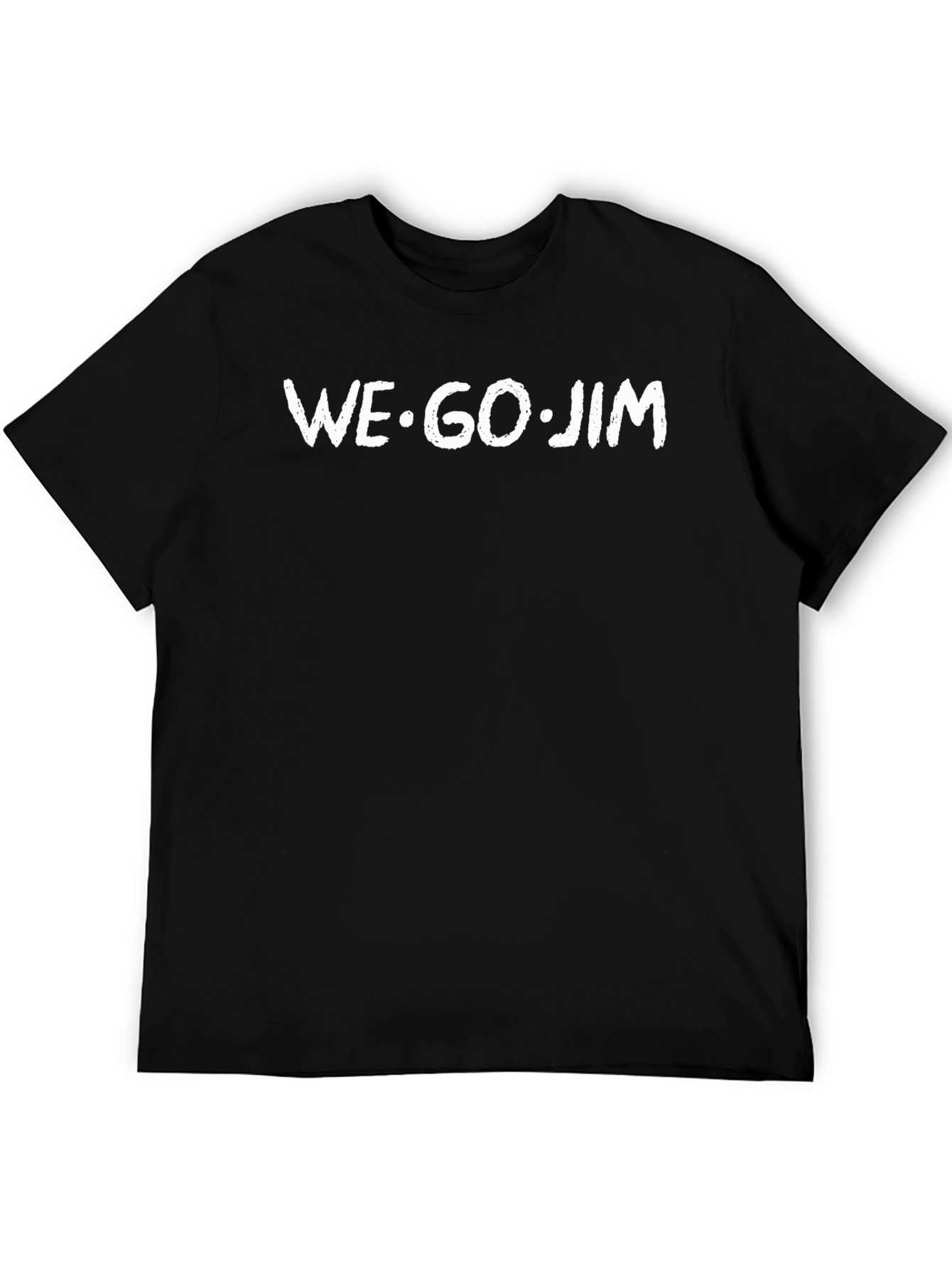 WE GO JIM Black Graphic T-Shirt