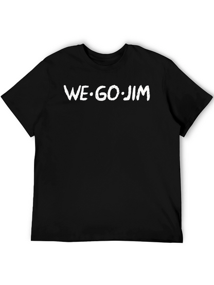 WE GO JIM Black Graphic T-Shirt
