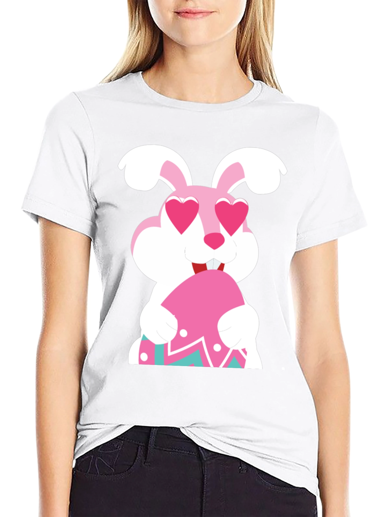 Easter Bunny Heart Eyes T-Shirt