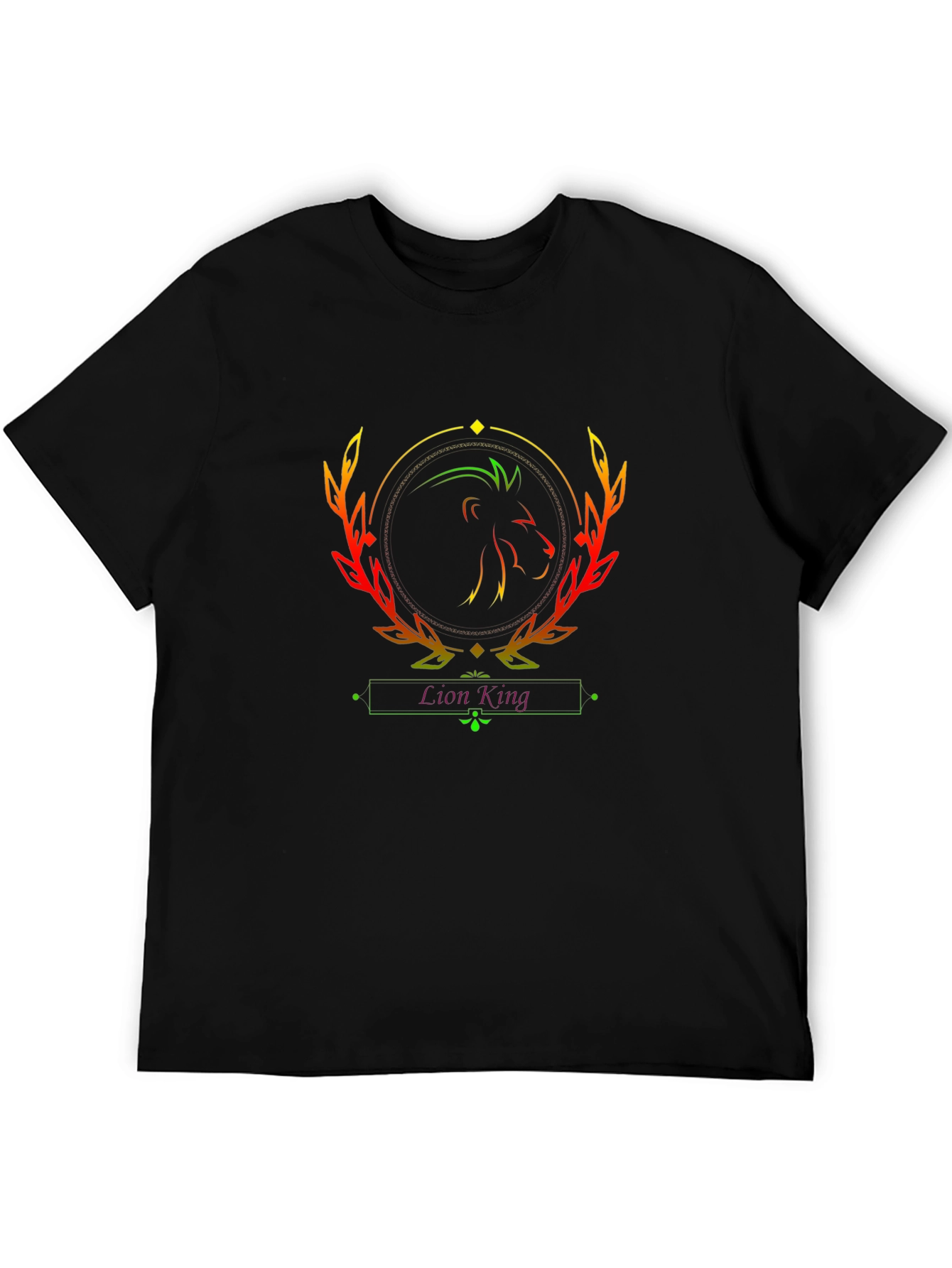Lion King Graphic Tee - Black Cotton T-Shirt