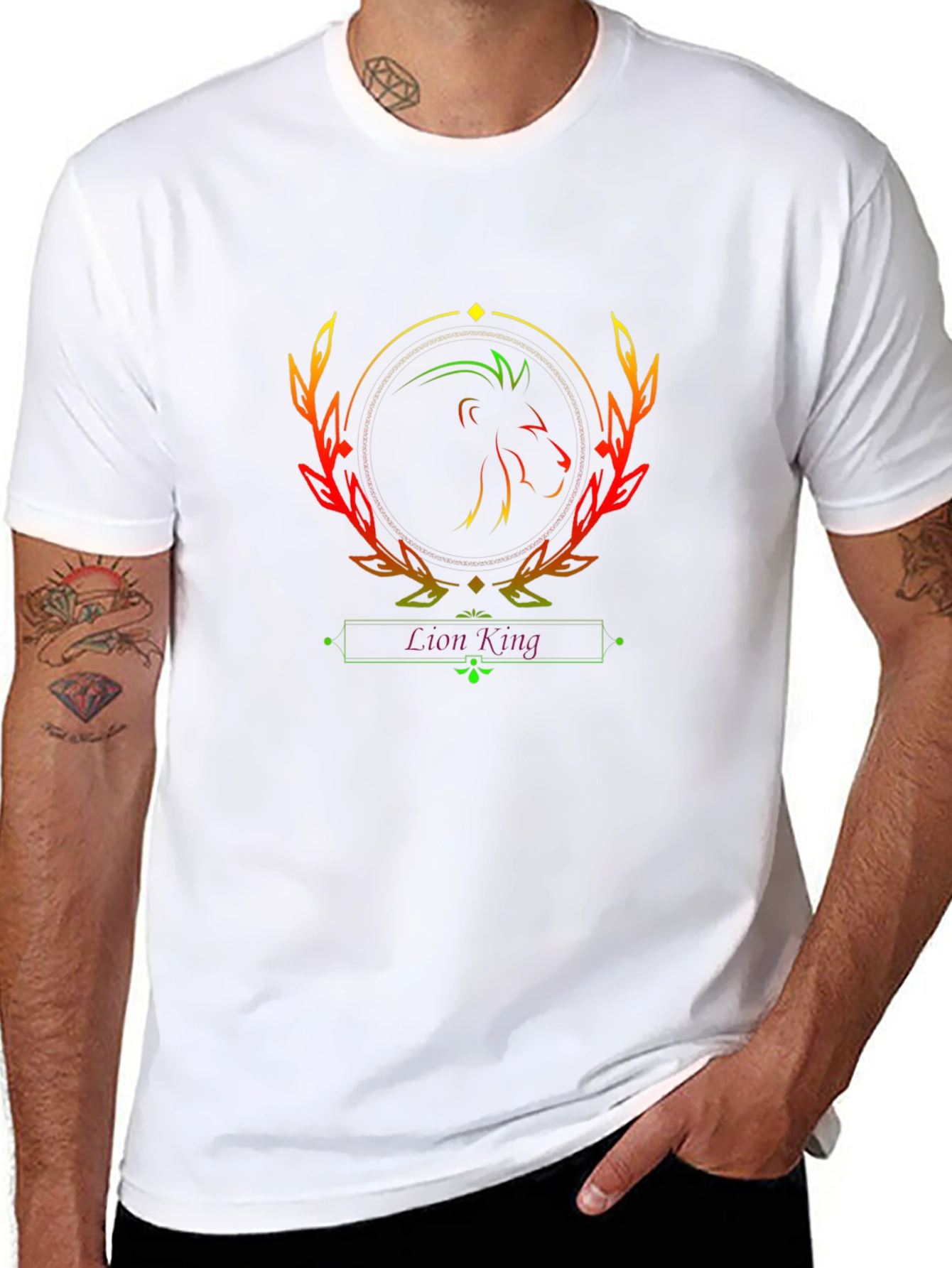 Lion King Graphic Tee - Black Cotton T-Shirt