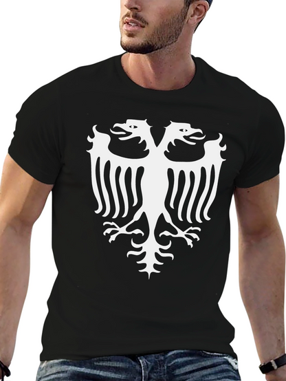 Double Headed Eagle Graphic Tee - Black