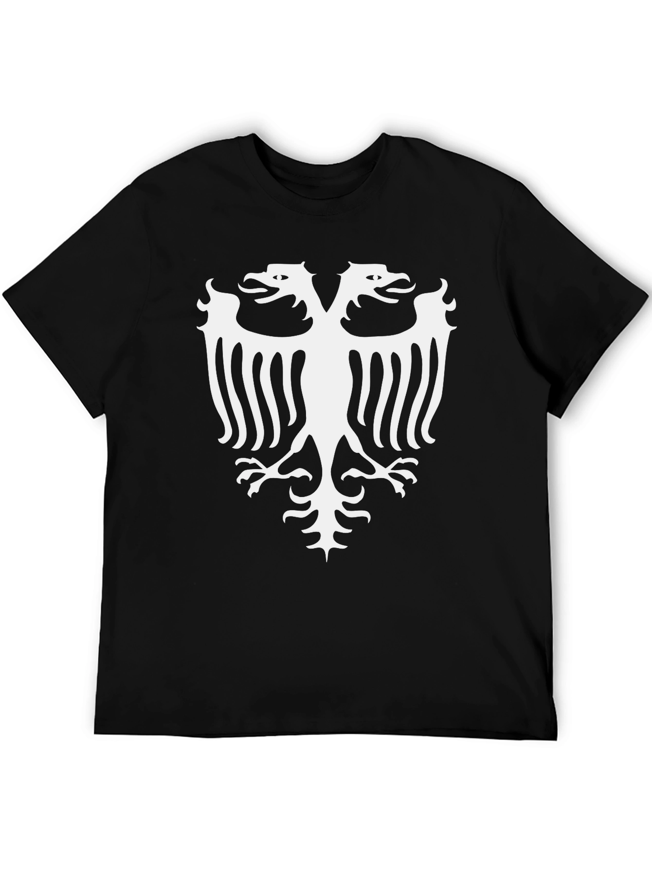 Double Headed Eagle Graphic Tee - Black