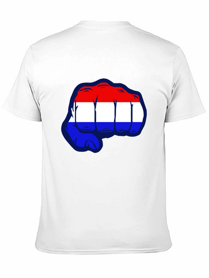 Netherlands Flag Fist Graphic T-Shirt