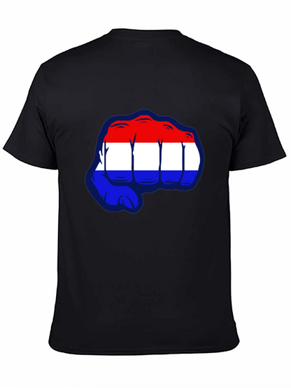 Netherlands Flag Fist Graphic T-Shirt