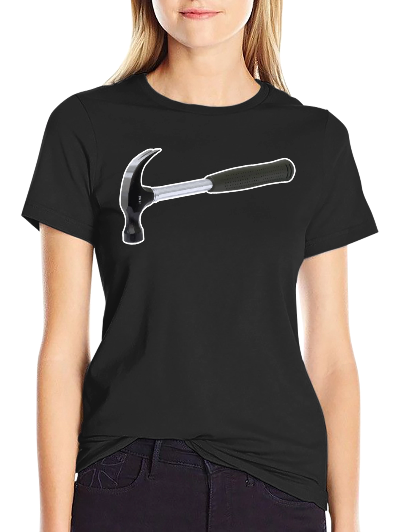 Hammer Graphic T-Shirt - Black Cotton Tee