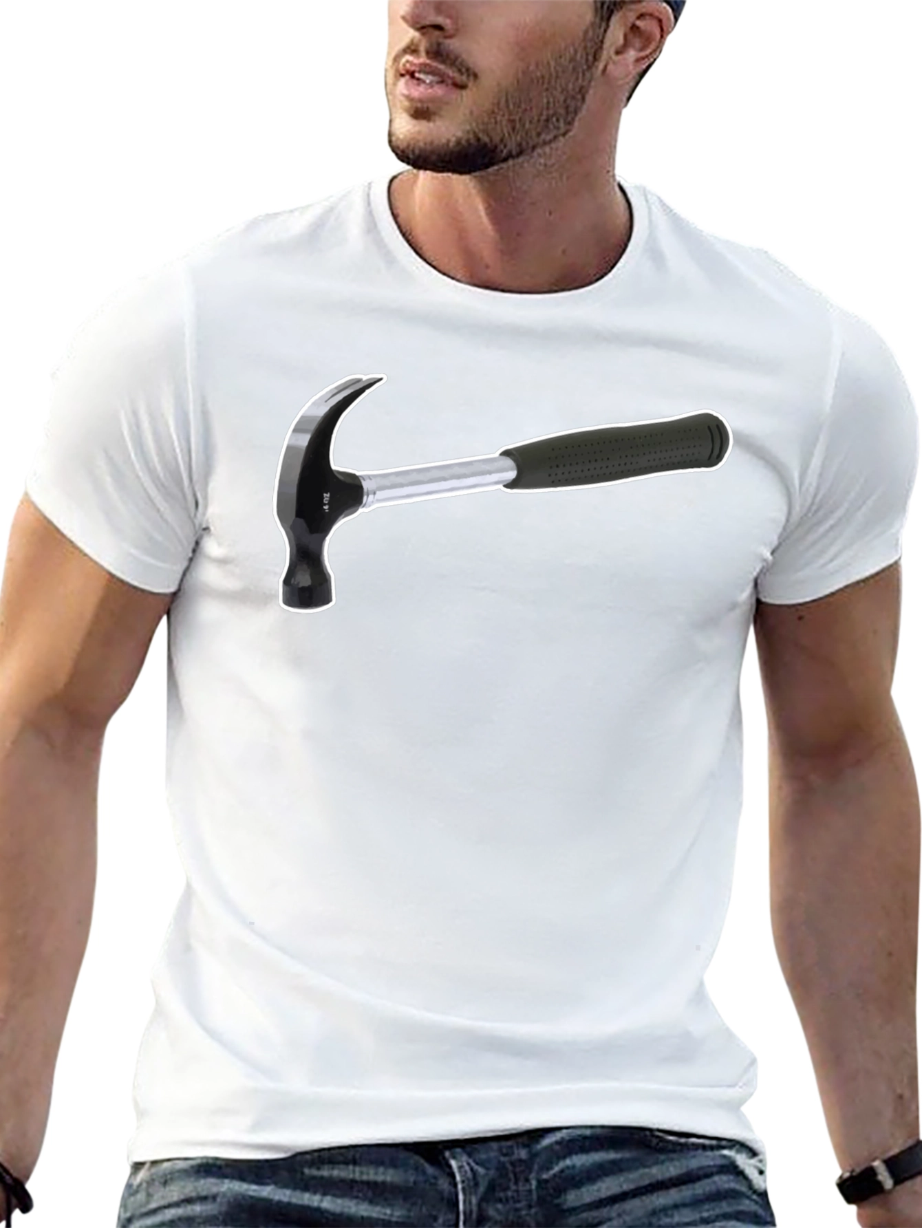 Hammer Graphic T-Shirt - Black Cotton Tee