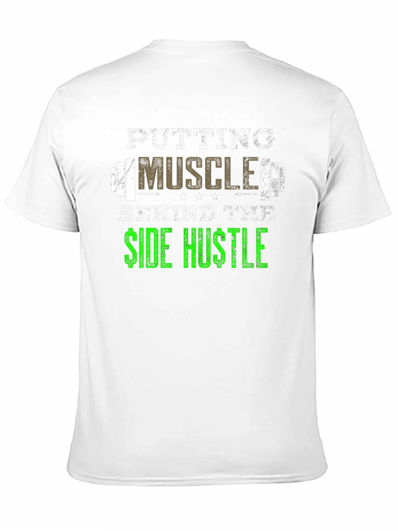 Muscle Side Hustle Graphic Tee - Black