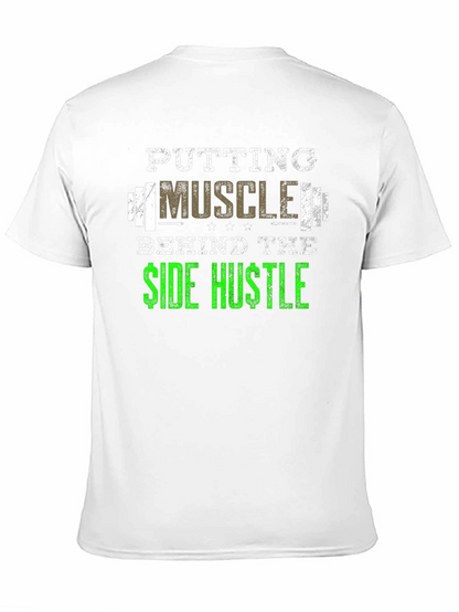 Muscle Side Hustle Graphic Tee - Black