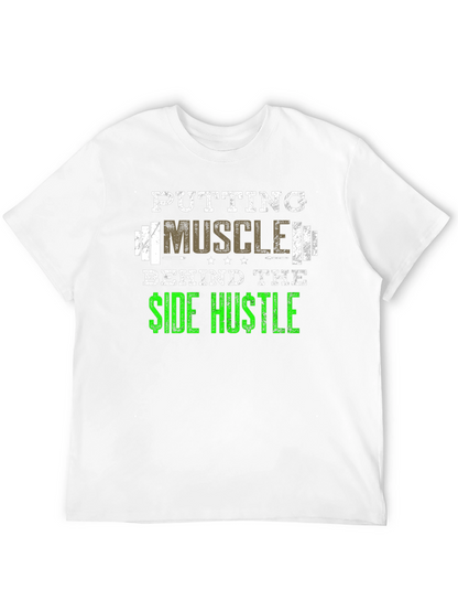Muscle Side Hustle Graphic Tee - Black
