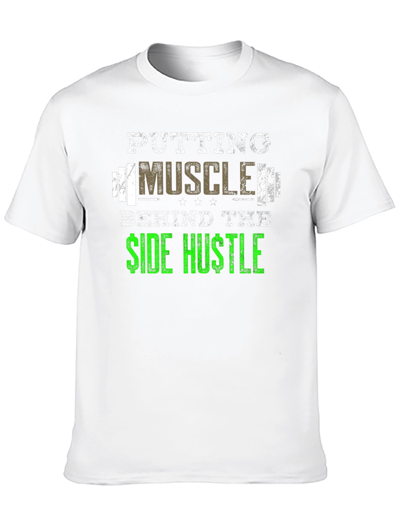 Muscle Side Hustle Graphic Tee - Black